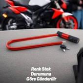 Motosiklet Bisiklet Direksiyon U Kilidi Halat Zincir Çap 18 mm Çelik Hırsız Güvenlik 29 cm - 7