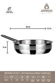 Berlin 2 Parça Kapaksız Paslanmaz Çelik Tava Seti thumbnail 3