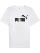 Puma ESS No. 1 Logo Tee Erkek Regular Fit Baskılı Beyaz T-Shirt 68253202 - 3