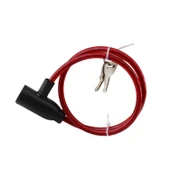 Bisiklet Kilidi 65 cm Halat Zincir Çelik Kilit Çap 10 mm Ø  Hırsız Önle Güvenlik 1 Adet Kırmızı Renk - 3