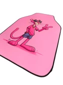 Oto Halı Paspas Universal 4 Parça Pembe Pembe Panter Desenli - 2