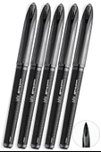 Siyah Pilot Kalem 5 Adet Uniball Air Mikro 0.5 mm Roller Pilot Kalem Uba-188-M Roller Uçlu Likit Mürekkep Jel Kalem - 1