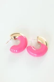 CCB Pembe Gold Çift Renk Küpe - TJ-BKP8877 - 1