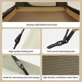 Naturehike Ango Picnic Otomatik Kurulum 3 Kişilik Çadır Fresh & Black / Tenteli - 3