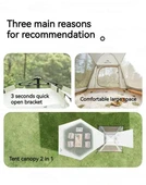 Naturehike Ango Picnic Otomatik Kurulum 3 Kişilik Çadır Fresh & Black / Tenteli - 5