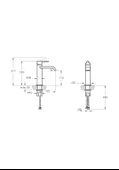 VitrA Suit A4281639 Lavabo Bataryası, Üstten Kumandalı, Parlak Siyah - 2