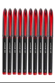 Kırmızı Pilot Kalem 10 Adet Uniball Air Mikro 0.5 mm Roller Pilot Kalem Uba-188-M Roller Uçlu Likit Mürekkep Jel Kalem - 1