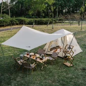 Naturehike Ango UPF 50+ Gölgelikli Otomatik Kurulum Kamp Çadırı  2 Kişilik Ekstra Gölgelikli / Gümüş - 4