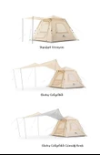 Naturehike Ango UPF 50+ Gölgelikli Otomatik Kurulum Kamp Çadırı  2 Kişilik Ekstra Gölgelikli / Gümüş - 1