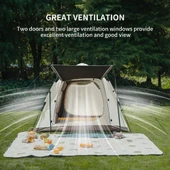 Naturehike Ango Picnic Otomatik Kurulum 3 Kişilik Çadır Fresh & Black / Tenteli - 4