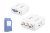 HADRON HDX-1352 HD VIDEO CONVERTOR VGA (IN) TO AV (OUT) BEYAZ - 1