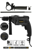 Assur 500W Darbeli Metal Şanzıman 13mm Elektrikli Matkap - 1