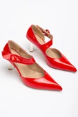 Kadın Stiletto Kırmızı Rugan Baretli İnce Topuklu thumbnail 1
