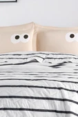 Kapitone Yatak Örtüsü Seti Çift Kişilik Funny Kahve - 3