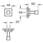 VitrA Q-line A44998 Tekli Askı Krom - 2