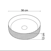 LENA TEZGAHÜSTÜ LAVABO (BEYAZ) EY-4703 - 2