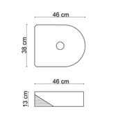 LENA TEZGAHÜSTÜ LAVABO (MAT BRONZ) EH-5110C thumbnail 3