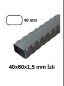 40x60x1.5mm İzli Ferforje Profil (3 metre) - 1