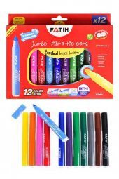 Jumbo Tombul Keçeli Kalem 12 Li Yıkanabilir 1 Adet Fatih Keçeli Kalem 12 Renk Jumbo Yıkanabilir - 2