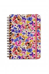 Fabooks Pembe Mor Çiçekli Süresiz Ajanda - 1