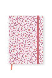Fabooks El Çizimi Pembe Çiçekli Süresiz Ajanda - 1