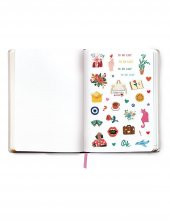Fabooks El Çizimi Pembe Çiçekli Süresiz Ajanda - 2