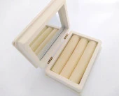 Ahşap Dekoratif Aynalı Mücevher Takı Saklama Kutusu Çanta Boy 8983 - 2