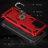 Oppo Reno 5 Lite Kılıf Zore Vega Yüzüklü Standlı Zırh Kılıf thumbnail 11