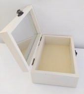 Ahşap Dekoratif Aynalı Mücevher Takı Aksesuar Kutusu 8985 - 2