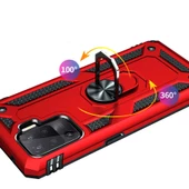 Oppo Reno 5 Lite Kılıf Zore Vega Yüzüklü Standlı Zırh Kılıf thumbnail 8