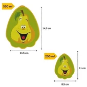 2'li İç İçe Geçebilen Armut Model Saklama ve Beslenme Kabı Seti (550 ml + 250 ml) - 4