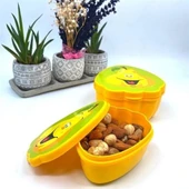2'li İç İçe Geçebilen Armut Model Saklama ve Beslenme Kabı Seti (550 ml + 250 ml) - 3