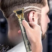 Vintage Görünümlü Güçlü 4 Farklı Başlıklı USB ŞarjlI Manuel Tıraş Makinası thumbnail 4