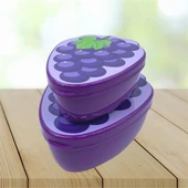 2'li İç İçe Geçebilen Üzüm Model Saklama ve Beslenme Kabı Seti (550 ml + 250 ml) - 1