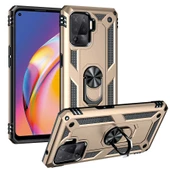 Oppo Reno 5 Lite Kılıf Zore Vega Yüzüklü Standlı Zırh Kılıf thumbnail 3