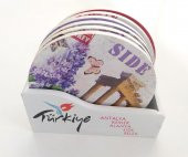 Ahşap 6lı Kupa Bardak Altlığı - 1