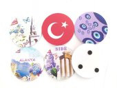 Ahşap 6lı Kupa Bardak Altlığı - 3