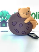 Brokoli Home Airpods Pro-Pro 2.nesil uyumlu 3d Kopçalı Kulaklık Kılıfı Cookie - 3