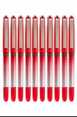 Kırmızı Pilot Kalem 10 Adet Uniball Eye Needle 0.5 mm İğne Uçlu Pilot Kalem Ub-185 S İğne Uçlu Likit Mürekkep Jel Kalem - 1