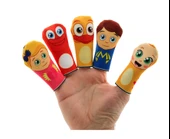 Sevimli Dostlar Parmak Kukla Seti Eğitici Kukla Seti 5 Li MEGA SET thumbnail 1