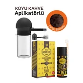 ModaCar Aplikatörlü Saç Dolgunlaştırıcı Fiber Topik Toz KOYU TON KAHVERENGİ - 1