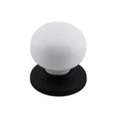 10 Adet Tere Porselen Mat Siyah Beyaz Düğme Mobilya Mutfak Çekmece Dolap Dolabı Kulpu Kulbu Kulpları thumbnail 3