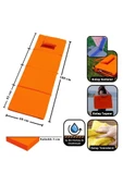 XPERMATE Katlanır Şezlong Minderi - Taşınır Kamp Yatağı Su Itici Solmaz Kumaş 180x60x3 Turuncu Ultraluks - 2