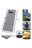 XPERMATE Katlanır Şezlong Minderi - Taşınır Kamp Yatağı Su Itici Solmaz Kumaş 180x60x3 Antrasit Ultraluks - 2