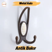 Uzay Askı Antik Bakır Vestiyer Portmanto Dolap Askılık Askılığı Duvar Banyo Mutfak Elbise Askısı - 1