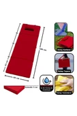 XPERMATE Katlanır Şezlong Minderi - Taşınır Kamp Yatağı Su Itici Solmaz Kumaş 180x60x3 Kırmızı Ultraluks - 2