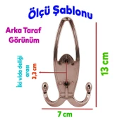 Uzay Askı Antik Bakır Vestiyer Portmanto Dolap Askılık Askılığı Duvar Banyo Mutfak Elbise Askısı - 3