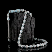 TURKUAZ MİKRO ZİRKON TAŞLI 925 AYAR GÜMÜŞ TESBİH thumbnail 1