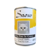 Snow Ciğerli 400 Gr yetişkin Konserve Kedi Maması 6 adet - 1
