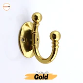 Misket Askı Gold Altın Vestiyer Dolap Askılık Askılığı Duvar Banyo Mutfak Elbise Çanta Askısı - 1